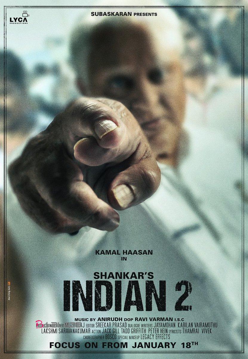Kamal Haasan first look poster in Indian 2 movie