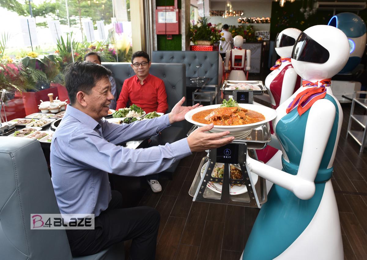 Robot Served Food in Restaurant