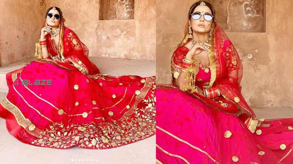 Hina Khan appeared in the bride's dress, posted her photo on social media