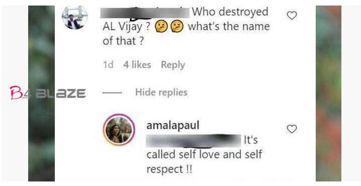Amala Paul Instagram Comment
