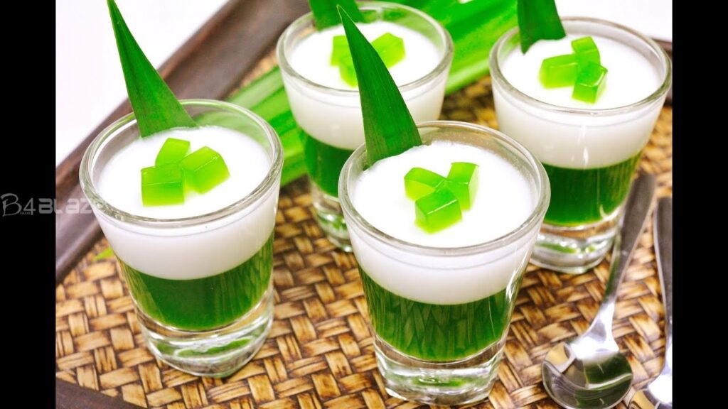 Pandan and Coconut Jelly