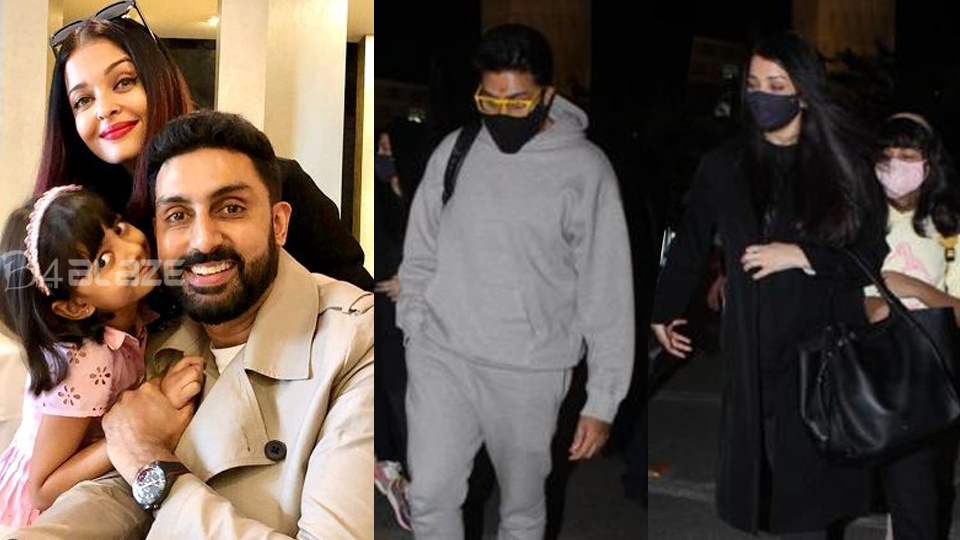 Aishwarya Rai, Abhishek Bachchan, Aaradhya wish paparazzi 'blissful Holi'  as they fly out of Mumbai - Film News Portal