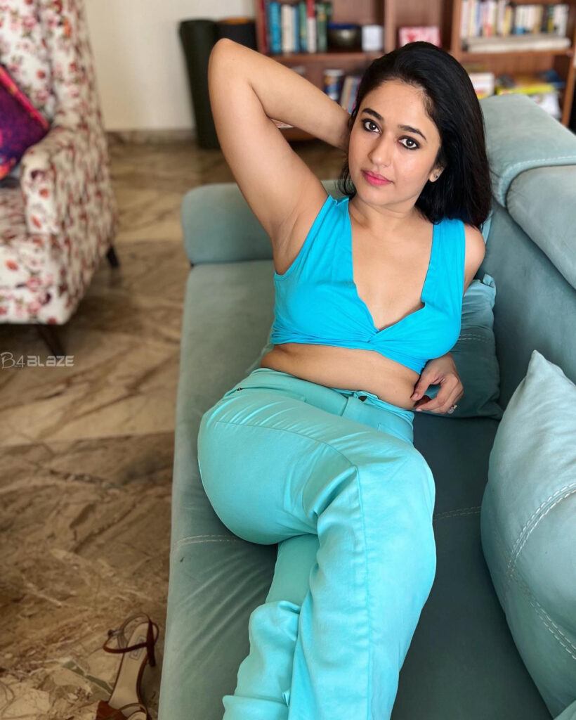 Poonam in Blue outfit