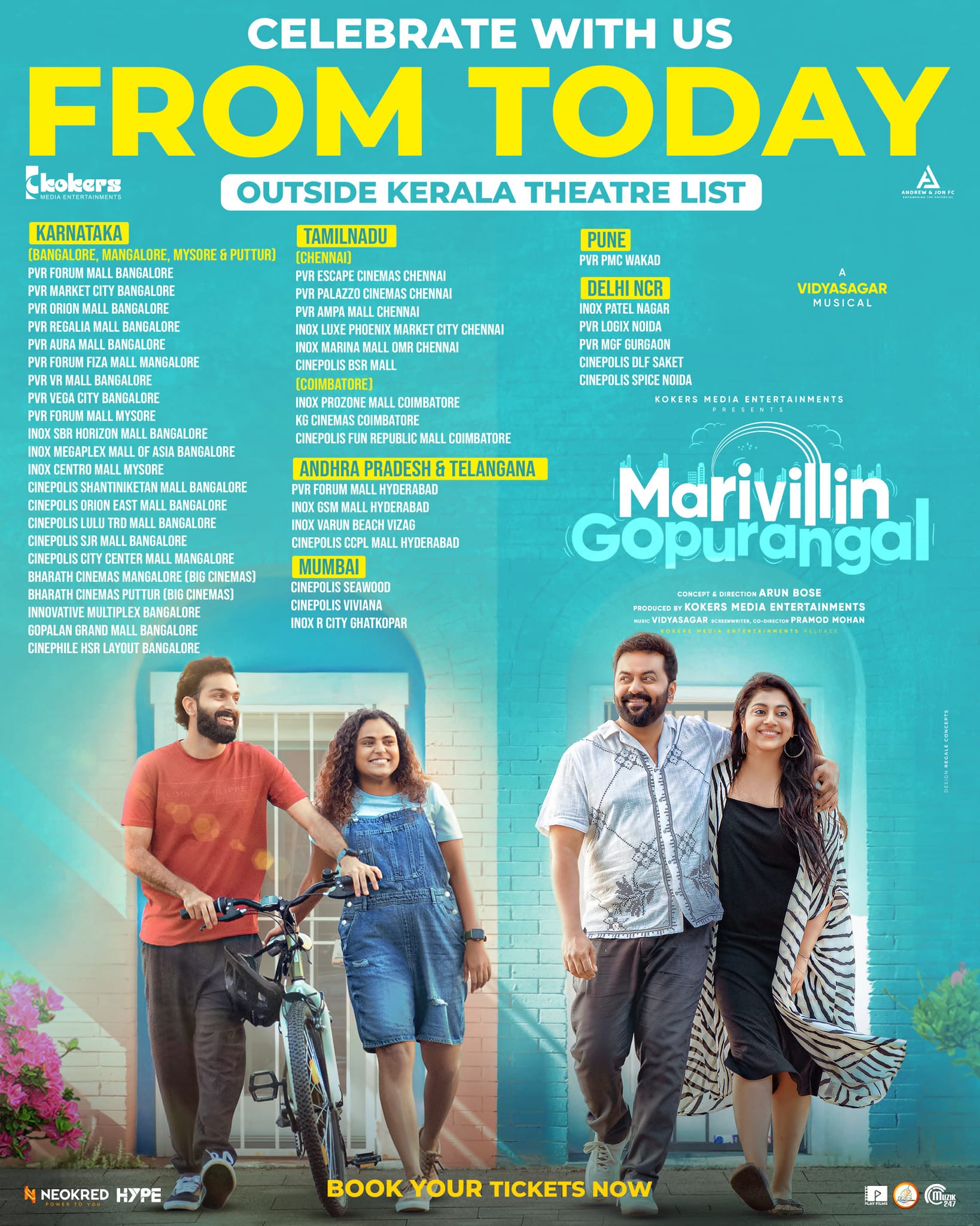 Marivillin Gopurangal theatre list